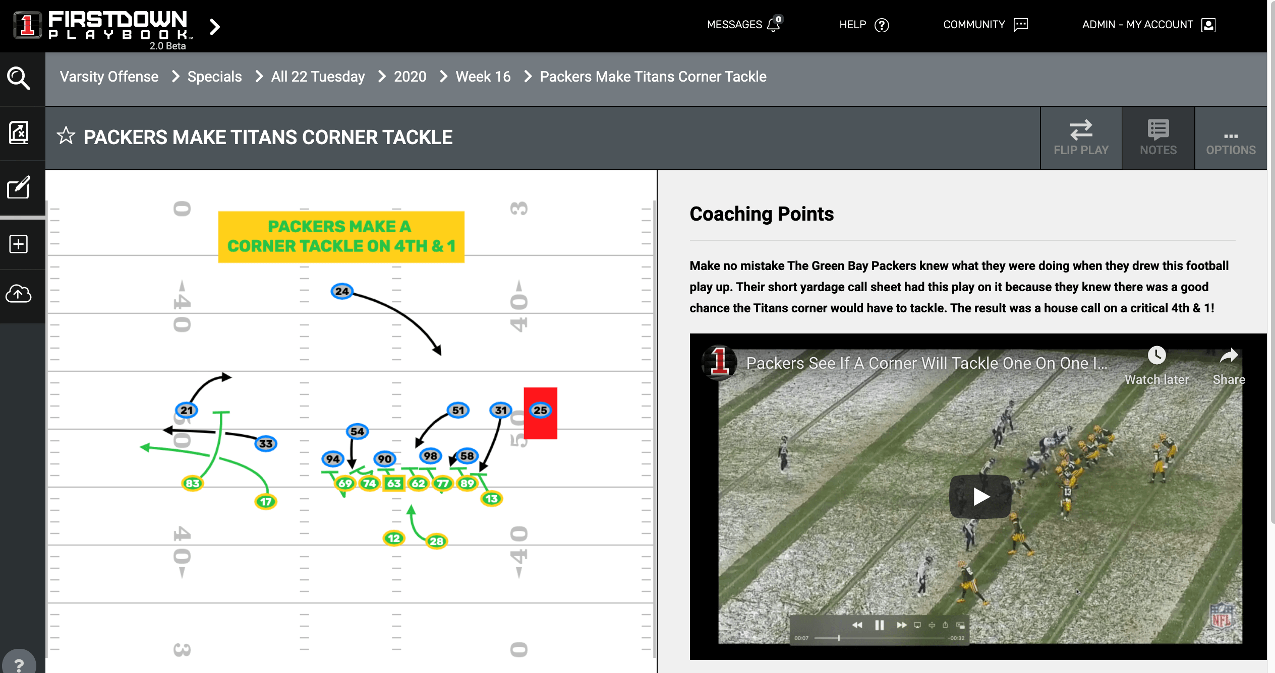 Short Yardage Plays: Packers Make The Corner Tackle