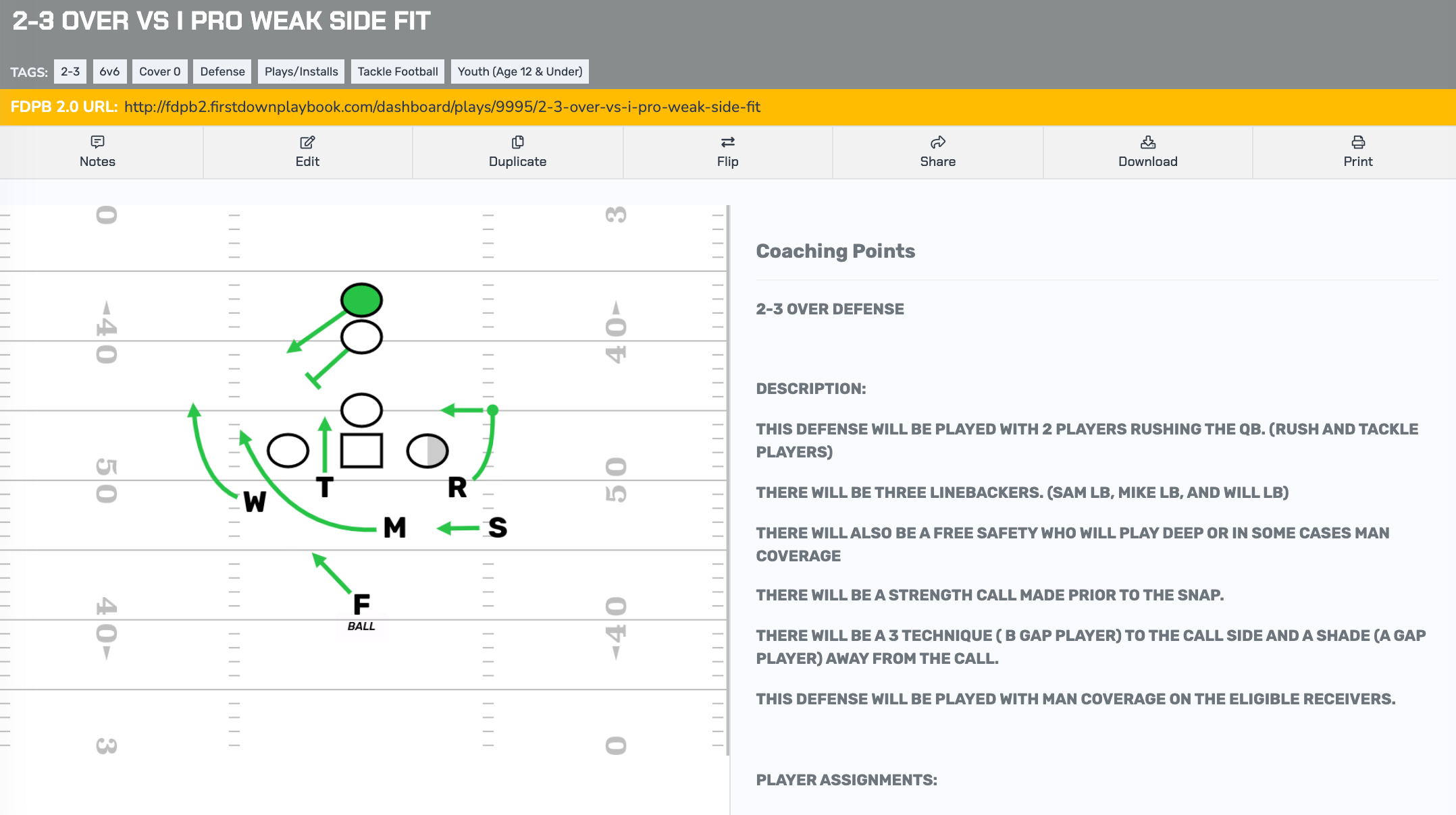 Youth 6 Man Football Defensive Fits