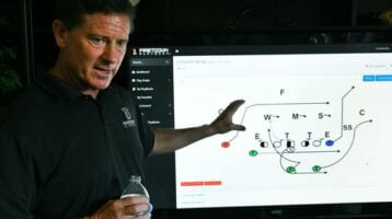 FirstDown PlayBook's Charlie Coiner Speaking At A Football Clinic