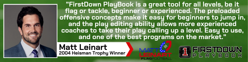 There Are Plenty Of Trick Plays In FirstDown PlayBook Like This Flag Football Hook & Ladder.