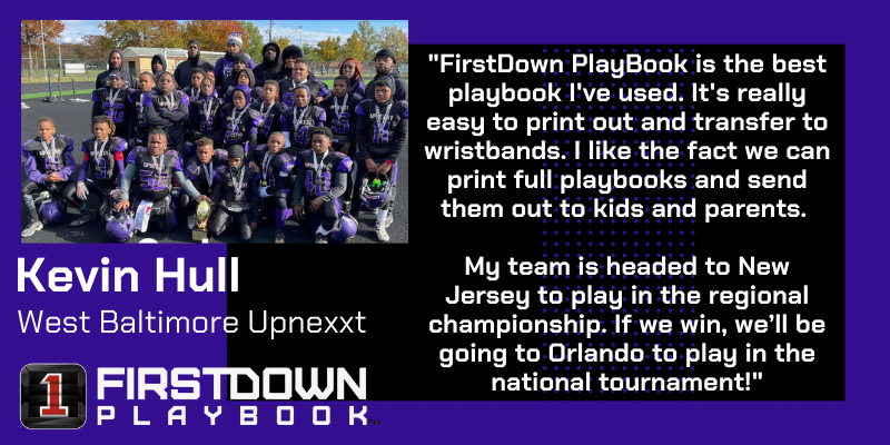 Kevin Hull On Why He Loves FirstDown PlayBook. Great For All Pop Warner Leagues.