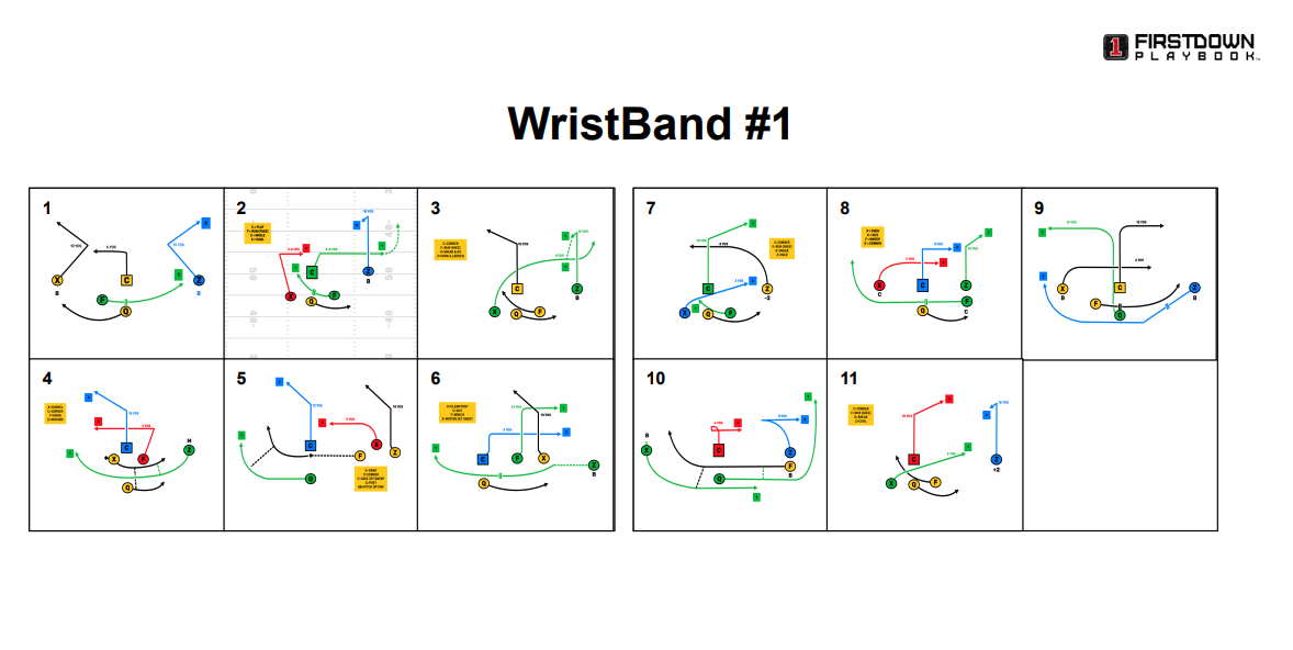 NFL Flag Wristband Sheet In 59 Seconds