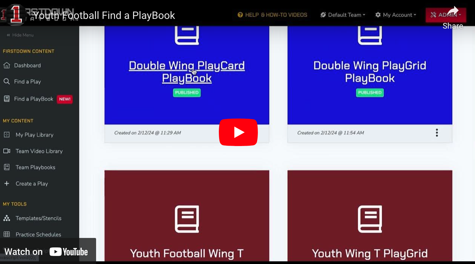 Youth Football Find A PlayBook