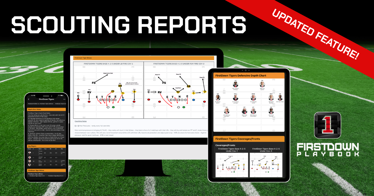 Updated Scouting Reports on FirstDown PlayBook